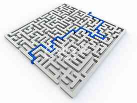 Solved maze