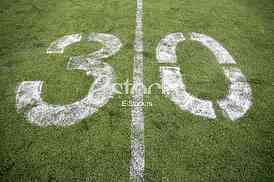 30 Yard Line on American Football Field