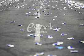 Garbage on the streets after athletic race