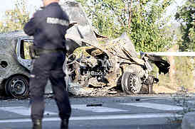 An explosion of a car in Vozdovac