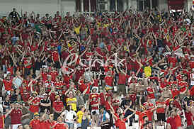  Serbia-Wales, football match.
