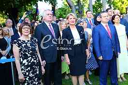 The traditional reception at the residence of the US ambassador