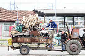 the flea market in New Belgrade