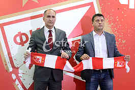 At a press conference at the 