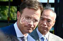 Presentation of city electro buses, major Sinisa Mali and Chinese Ambassador