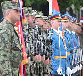 Parade of Serbia army