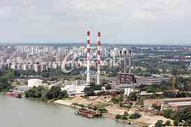 Chimneys of the heating plants