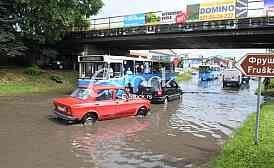 Flooding after rains in Novi Sad