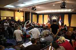 Prime Minister Aleksandar Vucic said today that he was sorry that Croatian officials will not review the facts and look truth in the eye and said that as of today, members of the government of Serbia to refrain from any kind of reaction to the statem