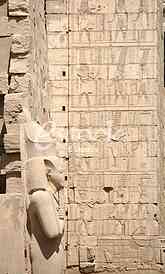 Ancient ruins of Karnak temple in Egypt in the summer