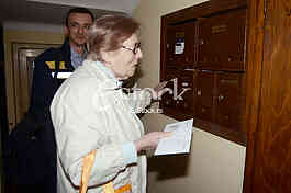 Postman gives pensions residents of Belgrade.