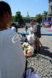 group wedding in front of City Assembly
