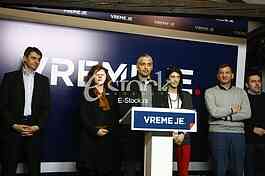 Cedomir Jovanovic speaks to the press