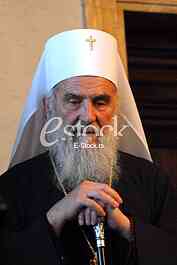 Serbian patriarch Irinej.