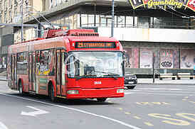 Trolleybus at the Station, Slavija