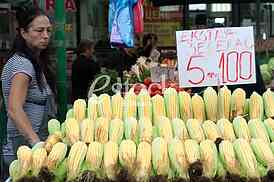 Sale of fruit and vegetables at the market