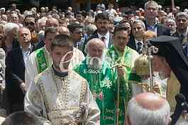 Ortodox church procession Belgrade Spasovdan