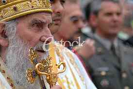 Serbian patriarch Irinej.