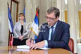 A book of condolences at the Embassy of Republic of France