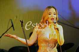 Pop singer Jelena Tomasevic on stage in Smederevo