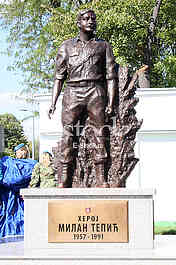 The monument to Major Milan Tepic