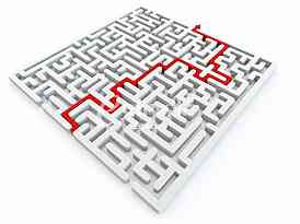 Solved maze