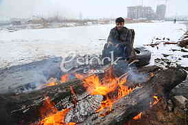 Refugees in Serbia during the winter