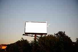 empty billboard in the sity for your ad