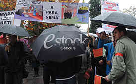 Strike of trade unions of public employees
