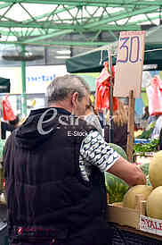 Watermelon on the market.



