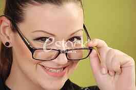 woman with eyeglasses