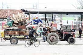 the flea market in New Belgrade