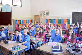 Uniforms for children in elementary school ''Aleksa Santic''.