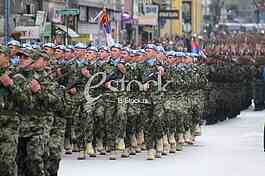 Parade of Serbia army