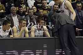 Partizan-Paok, (78:82), basketball game, FIBA league.