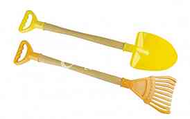 Plastic rake and shovel