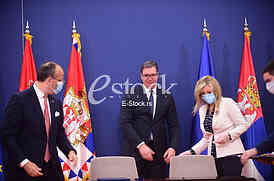 Sem Fabrici, Aleksandar Vucic i Jadranka Joksimovic