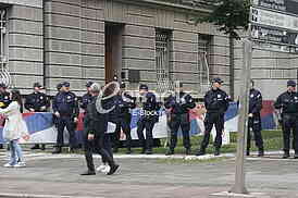 Kordon policije ispred Predsednistva Srbije