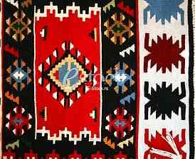 Colorful Serbian peruvian style rug surface handmade carpet, traditional carpet designs