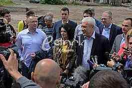 Meeting of the Democratic Party of Serbia in Hercegovacka street