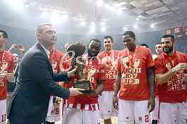 The final basketball game Korac Cup in Nis.