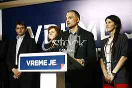 Cedomir Jovanovic speaks to the press