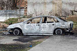 The burning car from Vinci