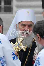 Serbian patriarch Irinej.
