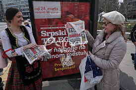First prints of Serbian Telegraf distribution