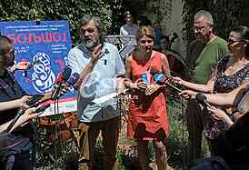  Emir Kusturica, Press conference about fourth music festival 