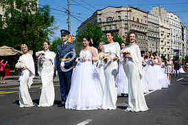 group wedding in front of City Assembly