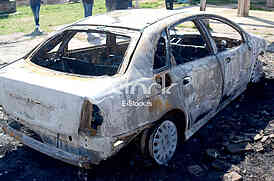 The burning car from Vinci
