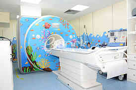  president of Serbia Aleksandar Vucic visiting the children's clinic in Tirsova Street