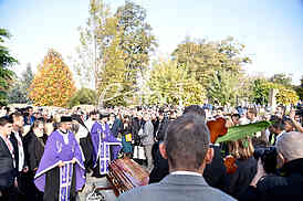 The funeral of actress Milena Dravic